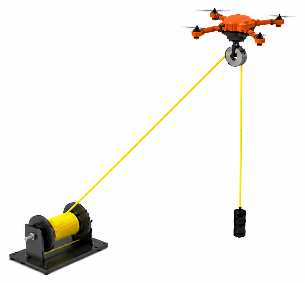 Drone Lyne no tether concept diagram